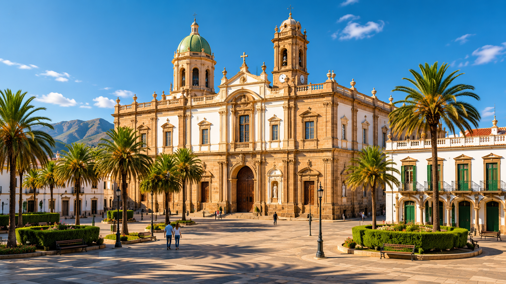 Plaza e iglesia de Agüimes en Gran Canaria como ubicación estratégica para EcoHábitat